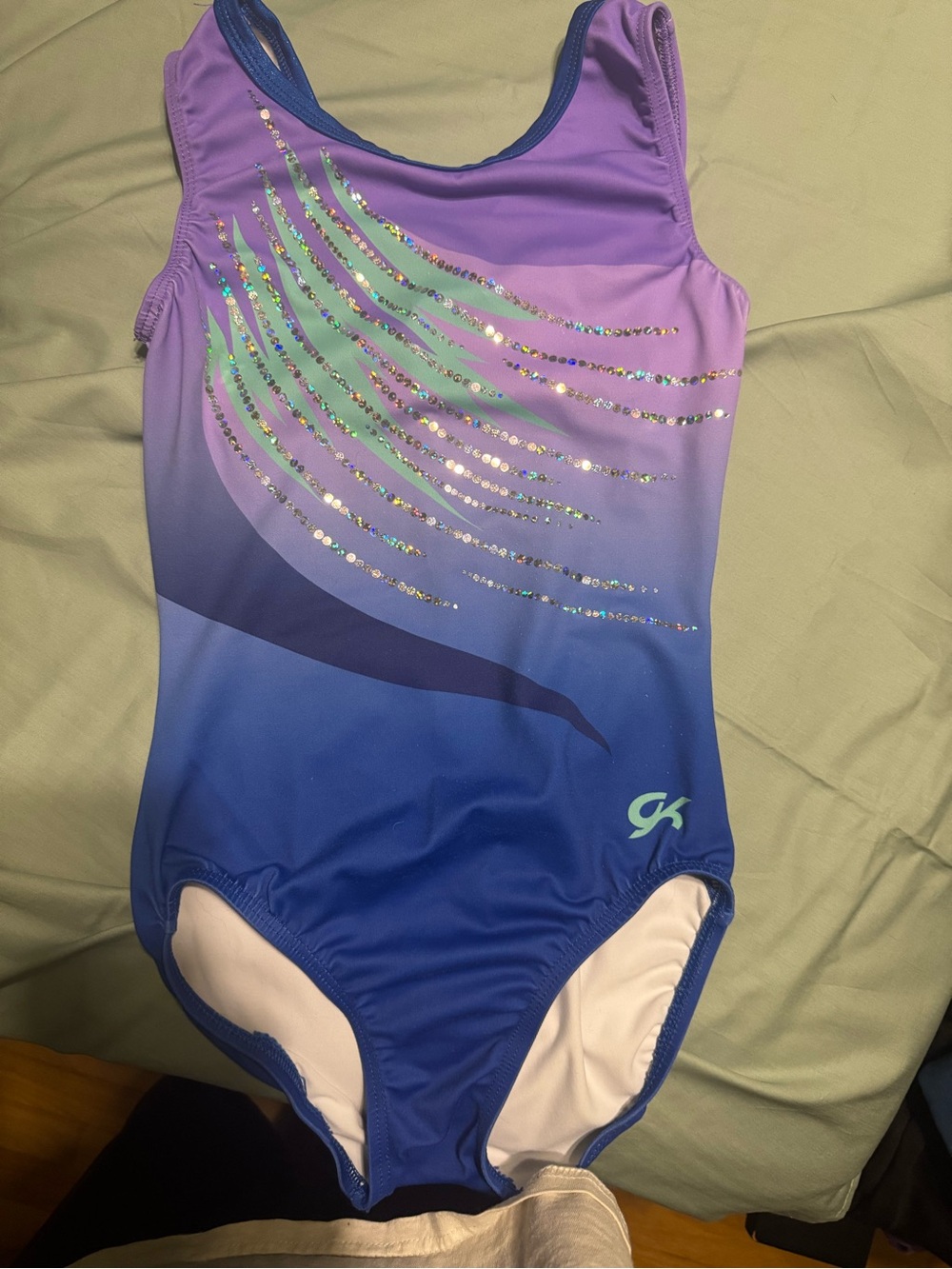 GK Kids Purple-Blue Ombre Gymnastics Leotard